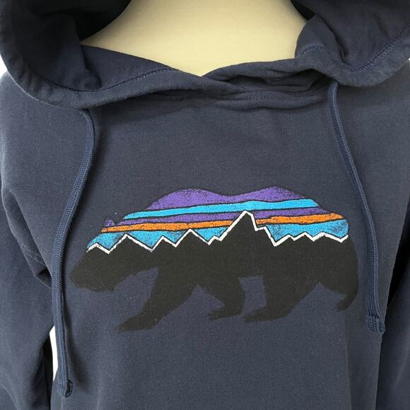 Patagonia Hoodie Regular Fit Uprisal Bear Graphic With Pockets Size Medium - Picture 3 of 8